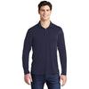 Sport-Tek Men's True Navy Posi-UV Pro Long Sleeve Polo