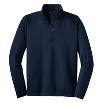 Sport-Tek Men's True Navy Sport-Wick Stretch 1/2-Zip Pullover