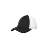 Sport-Tek True Royal/Black/White Piped Mesh Back Cap