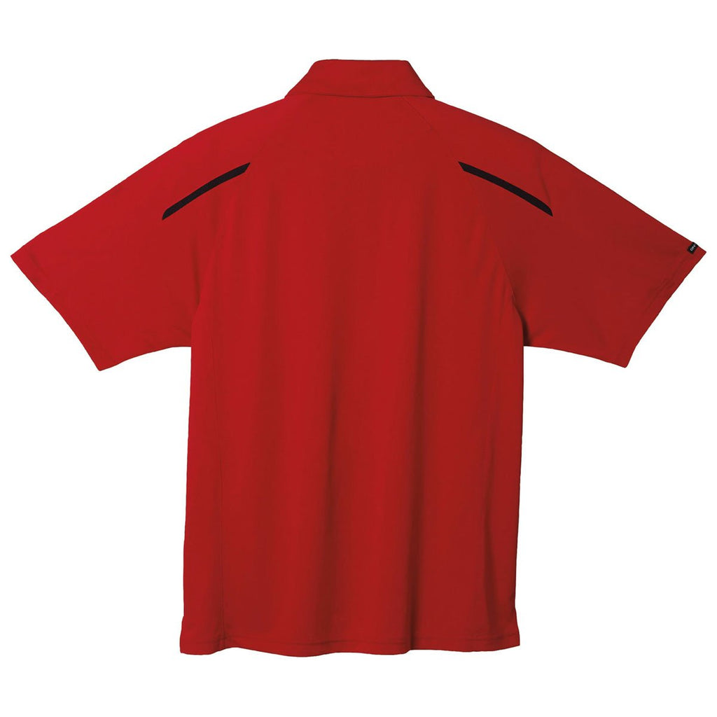 Elevate Men's Vintage Red/Black Nyos Short Sleeve Polo