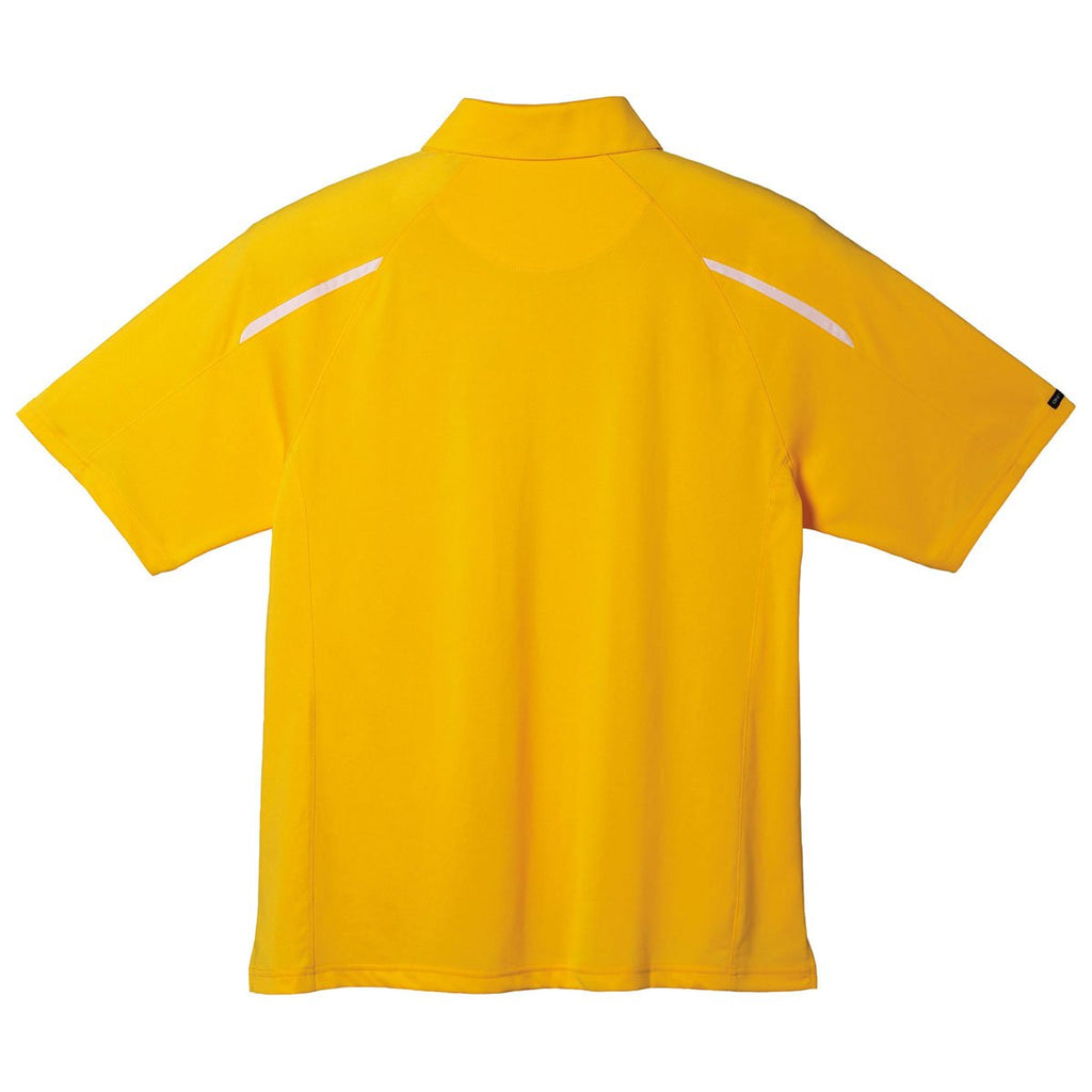 Elevate Men's Yellow/White Nyos Short Sleeve Polo