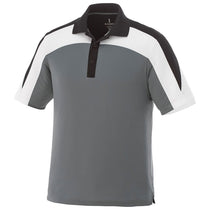 Elevate Men's Steel Grey/Black/White Vesta Short Sleeve Polo