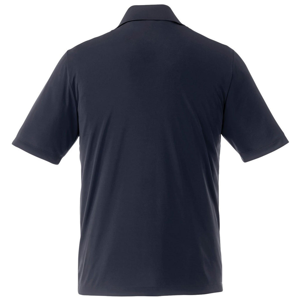 Elevate Men's Navy Dade Short Sleeve Polo Tall