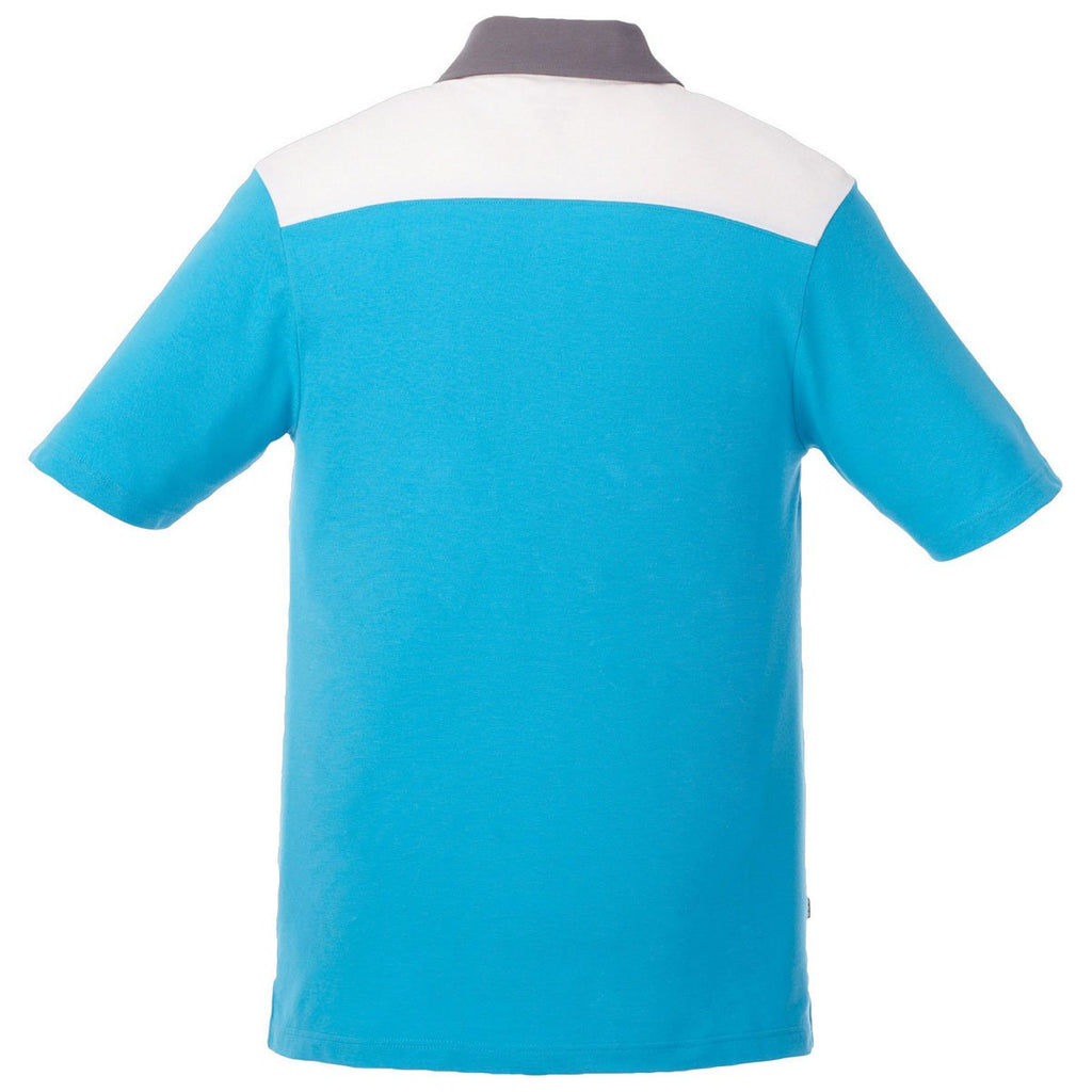 Elevate Men's Chill/Steel Grey/White Gydan Short Sleeve Polo