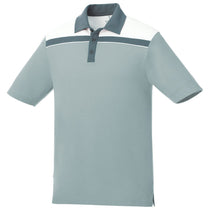 Elevate Men's Fossil/Steel Grey/White Gydan Short Sleeve Polo