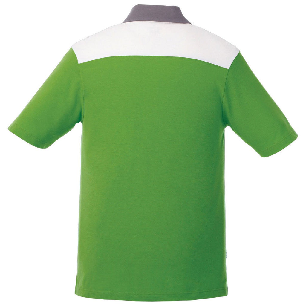 Elevate Men's Juniper/Steel Grey/White Gydan Short Sleeve Polo