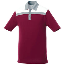 Elevate Men's Maroon/Fossil/White Gydan Short Sleeve Polo