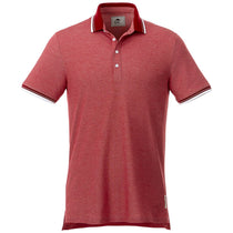 Roots73 Men's Dark Red/White Limestone Short Sleeve Polo