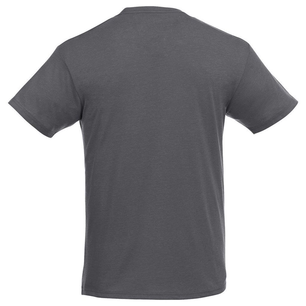 Elevate Men's Heather Dark Charcoal/White Monroe Short Sleeve Pocket Tee