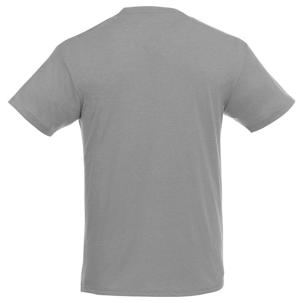 Elevate Men's Medium Heather Grey/White Monroe Short Sleeve Pocket Tee