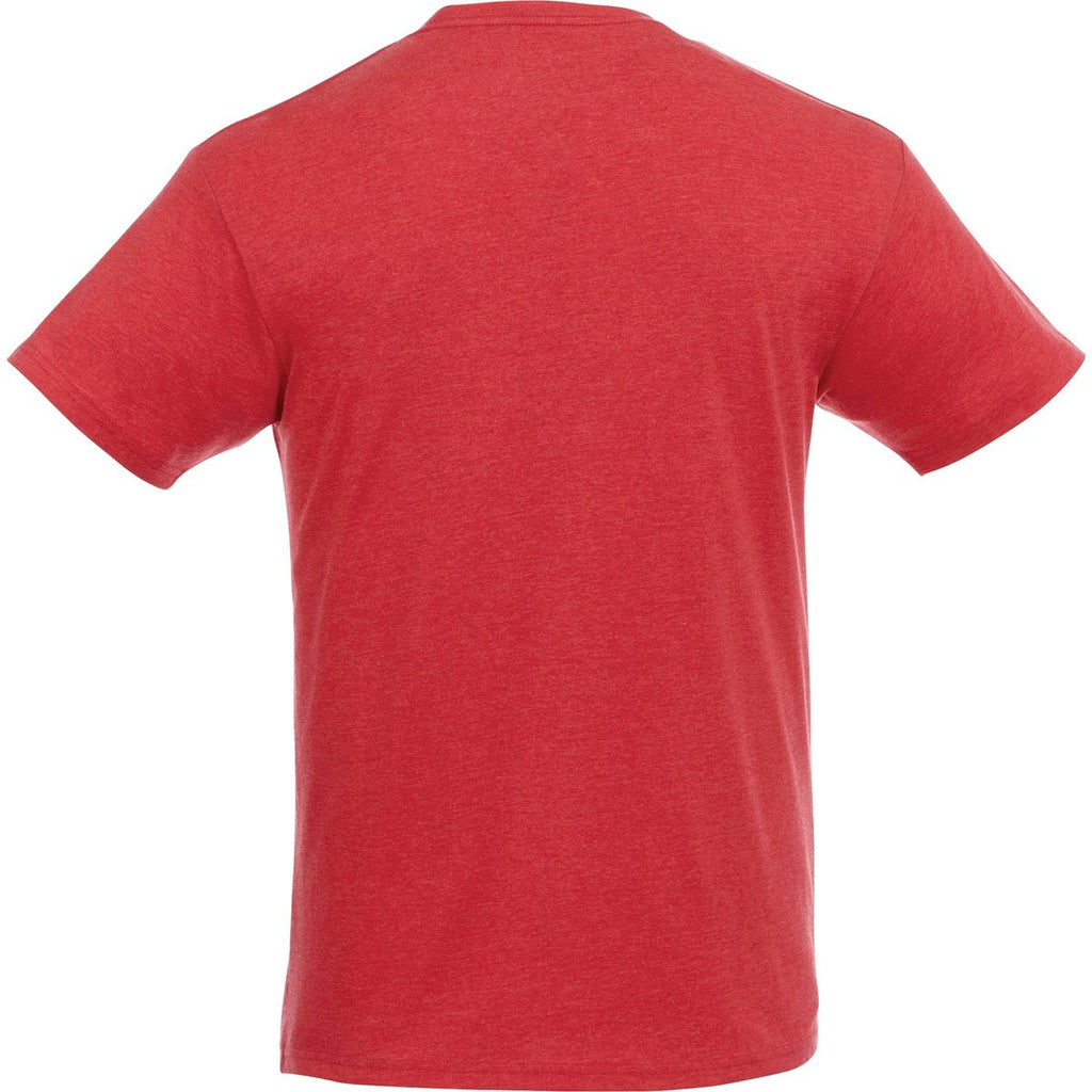 Elevate Men's Team Red Heather/White Monroe Short Sleeve Pocket Tee