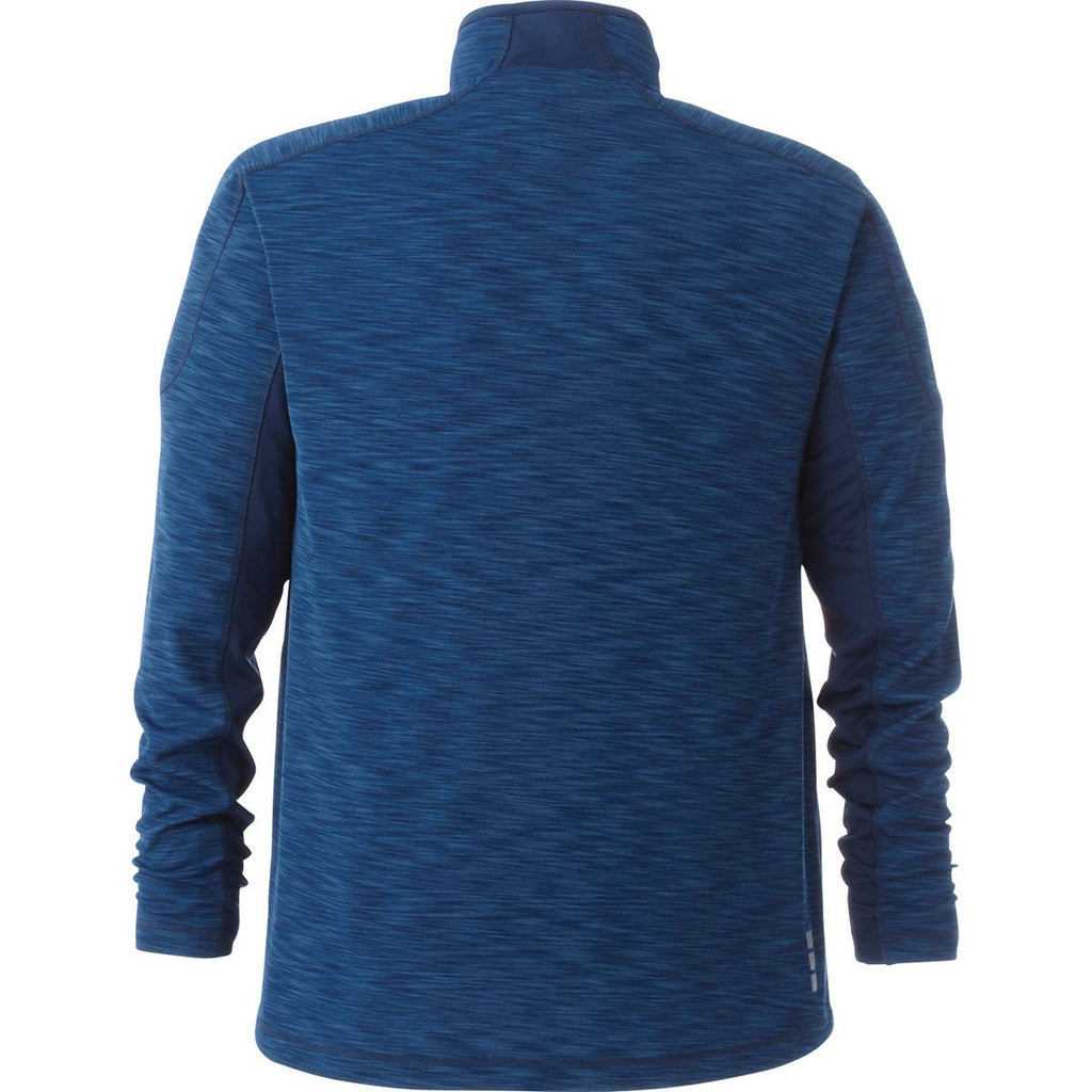 Elevate Men's River Blue Heather Yerba Knit Quarter Zip