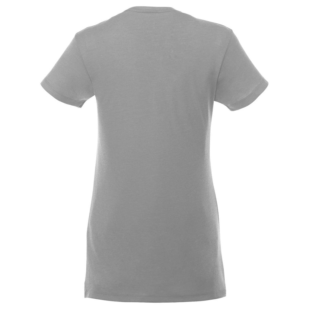 Elevate Women's Medium Heather Grey/White Monroe Short Sleeve Pocket Tee