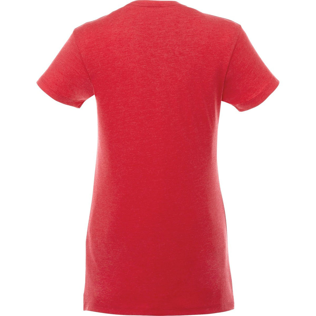 Elevate Women's Team Red Heather/White Monroe Short Sleeve Pocket Tee