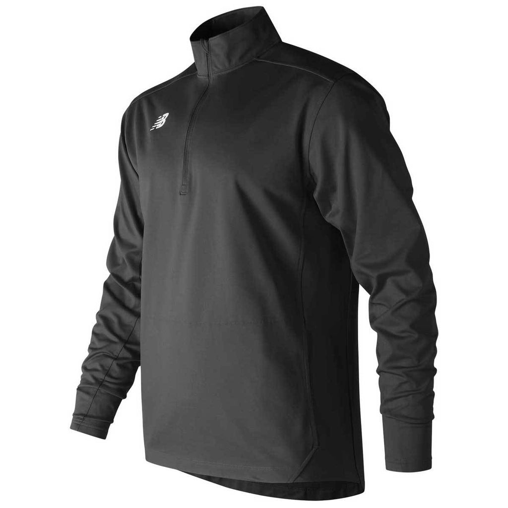 New Balance Men's Team Black Lightweight Solid Half Zip