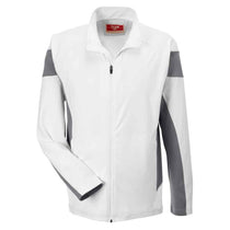 Team 365 Men's White/Sport Graphite Elite Performance Full-Zip