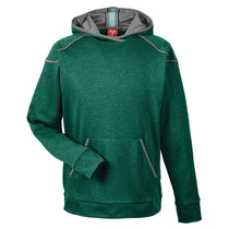 Team 365 Men's Sport Forest Heather/Sport Graphite Excel Melange Performance Fleece Hoodie