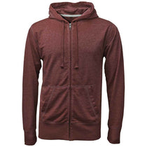 BAW Men's Vintage Maroon Burn-Out Full Zip Jacket