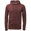 BAW Men's Vintage Maroon Burn-Out Full Zip Jacket