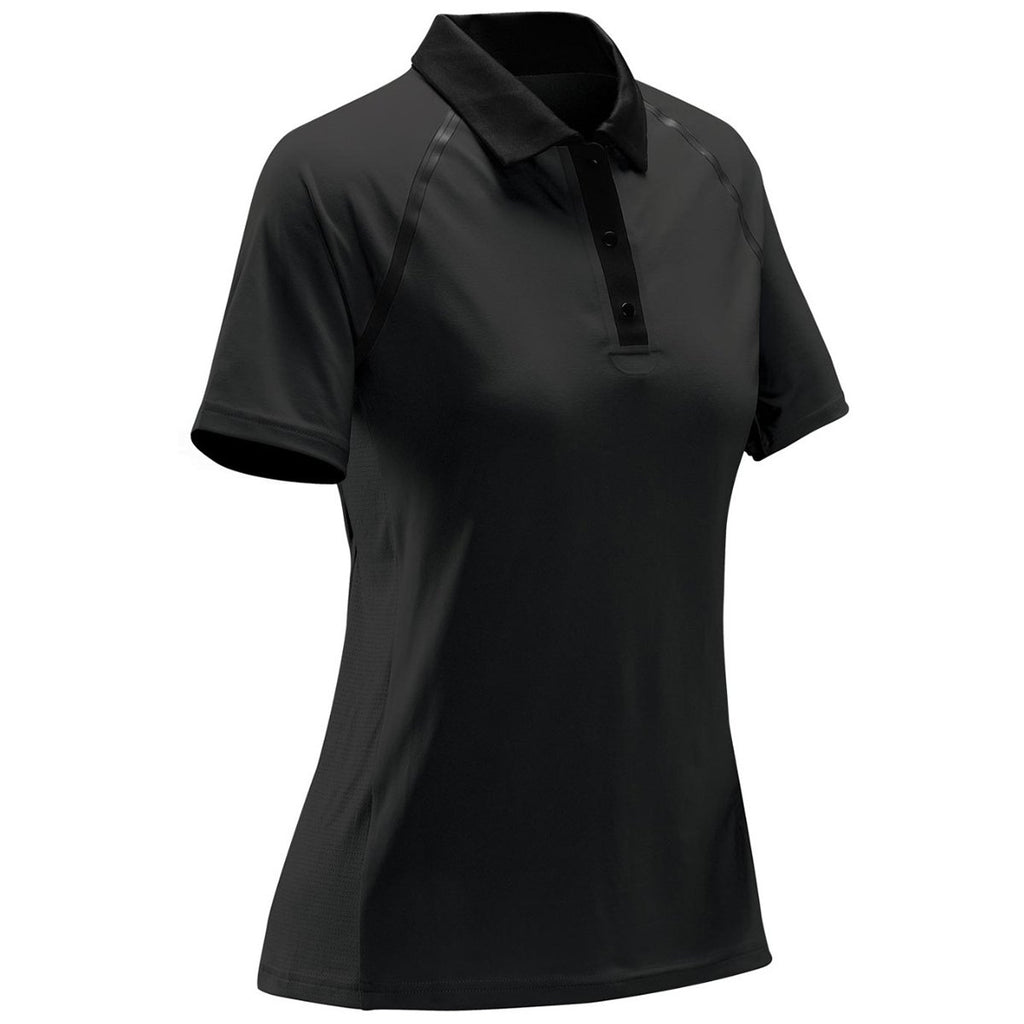 Stormtech Women's Black Neutrino Technical Polo