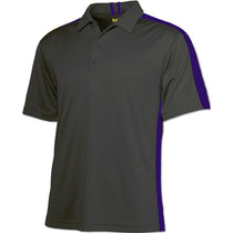 BAW Men's Charcoal/Purple Xtreme Tek Galaxy Polo