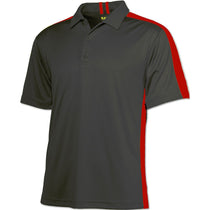 BAW Men's Charcoal/Red Xtreme Tek Galaxy Polo