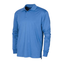 BAW Men's Columbian Blue Xtreme Tek Long Sleeve Polo