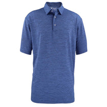 Zusa Men's Vivid Blue/Navy Heather Stripe Polo