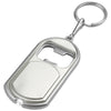 Hit Matte Silver Bottle Opener Key Chain With Led Light