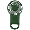 Hit Dark Green Rechargeable Handheld Fan With Carabiner