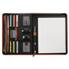 Leed's Terra Cotta Pedova Zippered UltraHyde Padfolio with FSC Mix Paper