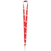 Hit Red Polyester Lanyard With J-Hook