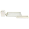 Gemline Easton Light Grey 3 Piece Desktop Organizer