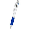Hit Silver with Blue 3-In-One Pen with Stylus