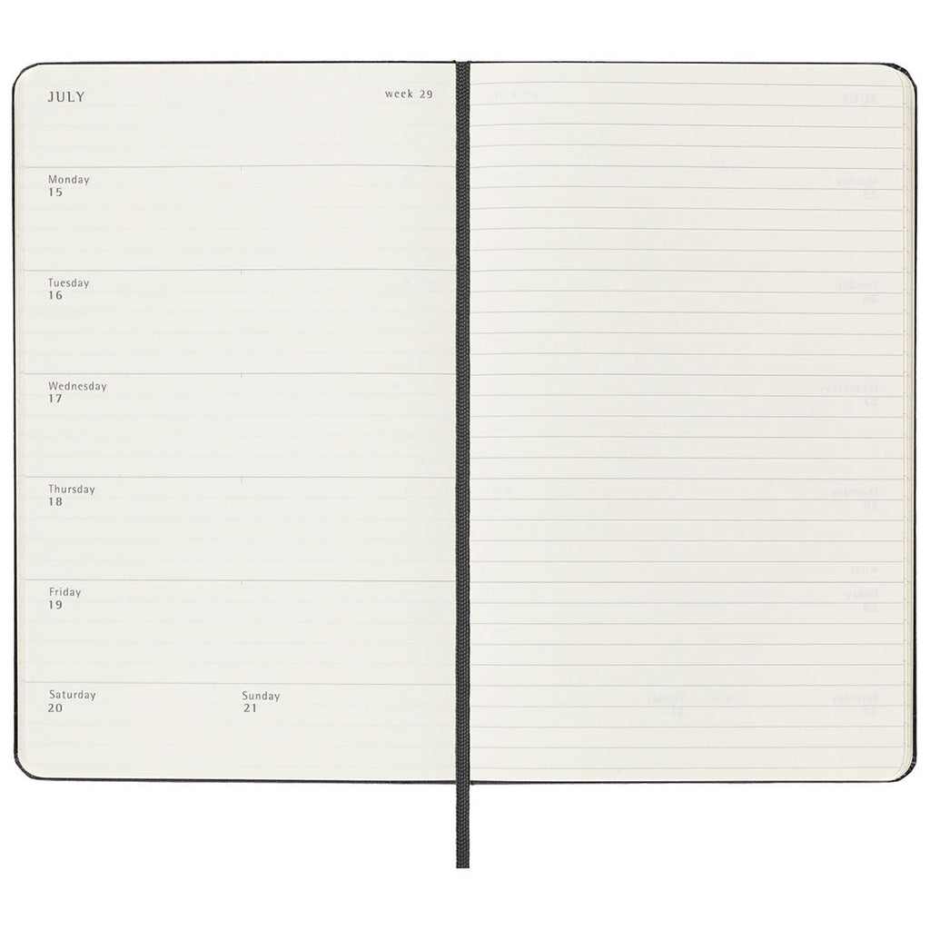 Moleskine Black Hard Cover Large 12-Month Weekly 2024 Planner and GO Pen Gift Set