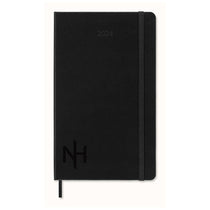 Moleskine Black Hard Cover Large 12-Month Weekly 2024 Planner