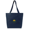 Gemline Indigo Denim AWARE Recycled Cotton Shopper Tote with Interior Zip Pocket