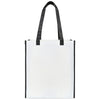Gemline Black Harlow Laminated Recycled Shopper