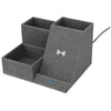 Gemline Charcoal Heather Eden Wireless Charging Desk Organizer