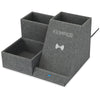 Gemline Charcoal Heather Eden Wireless Charging Desk Organizer