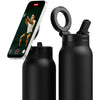 RINGO Black Pro Water Bottle with Magnetic Booster Ring - 32 Oz.
