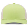 Pacific Headwear Green Glow/Beige/Green Glow Snapback Trucker Mesh Cap