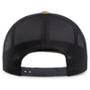 Pacific Headwear Heather Grey/Lt Charcoal/Amber Gold Snapback Trucker Mesh Cap