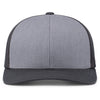 Pacific Headwear Heather Grey/Lt Charcoal/Lt Charcoal Snapback Trucker Mesh Cap