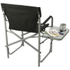 Leeds Black Director's Chair (300lb Capacity) with Side Table