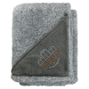Leed's Charcoal Heathered Fuzzy Fleece Blanket