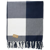 Field & Co. Navy 100% Organic Cotton Check Throw Blanket