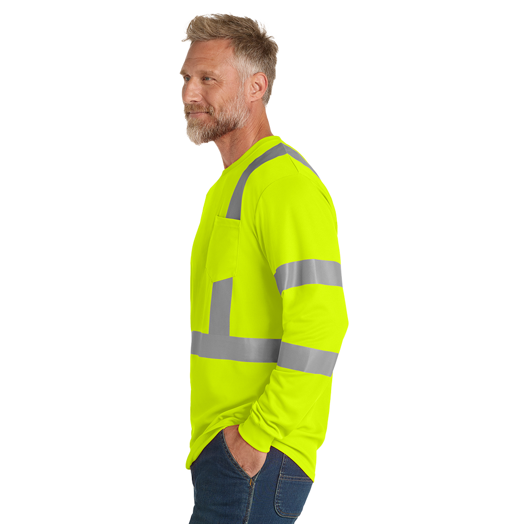 Cornerstone Safety Yellow ANSI 107 Class 3 Mesh Long Sleeve Tee