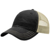 Richardson Black/Khaki Garment Washed Trucker