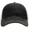 Richardson Black/Khaki Garment Washed Trucker
